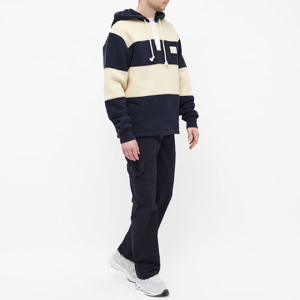 hooded rugby shirt