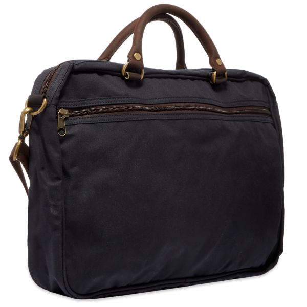 barbour waxed canvas briefcase