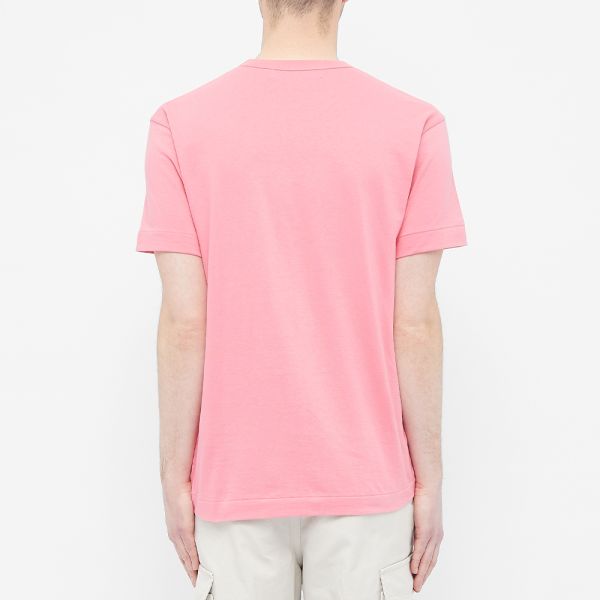 comme des garcons t shirt pink heart