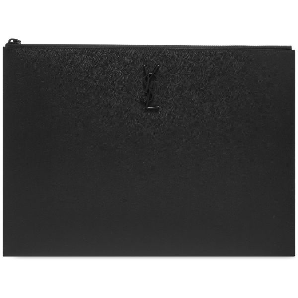 Saint Laurent YSL Metal Logo Document Holder Black & Black END. (US)