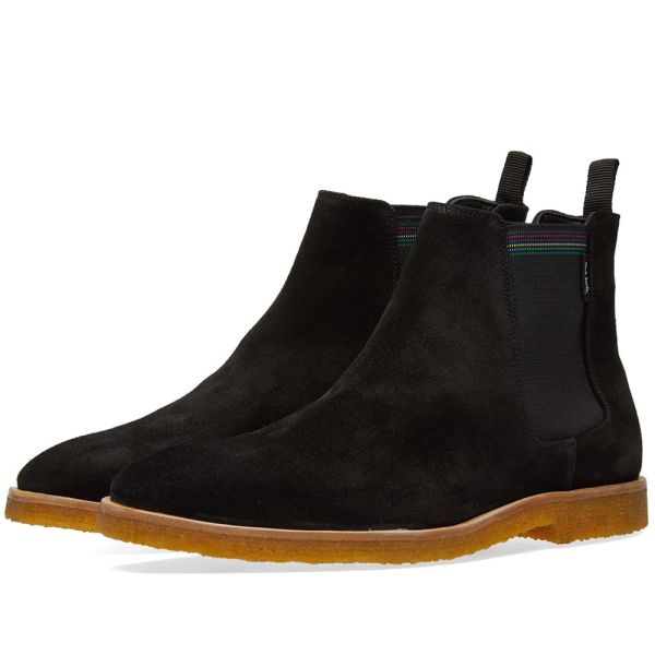 paul smith black suede chelsea boots