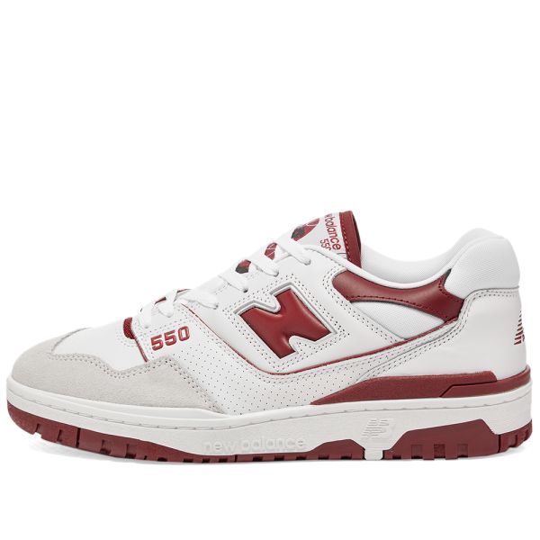 new balance 550 white maroon