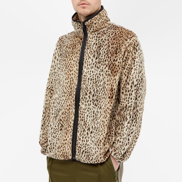leopard print track jacket