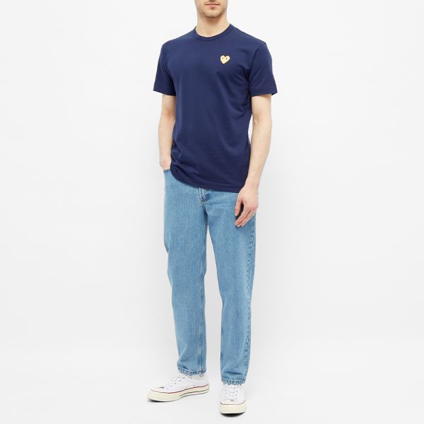 comme de garcons navy t shirt