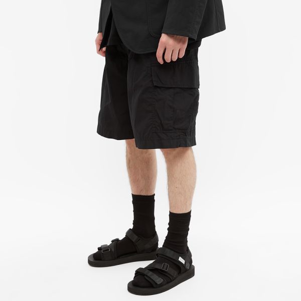 Homme Drawstring Cargo Short Black 
