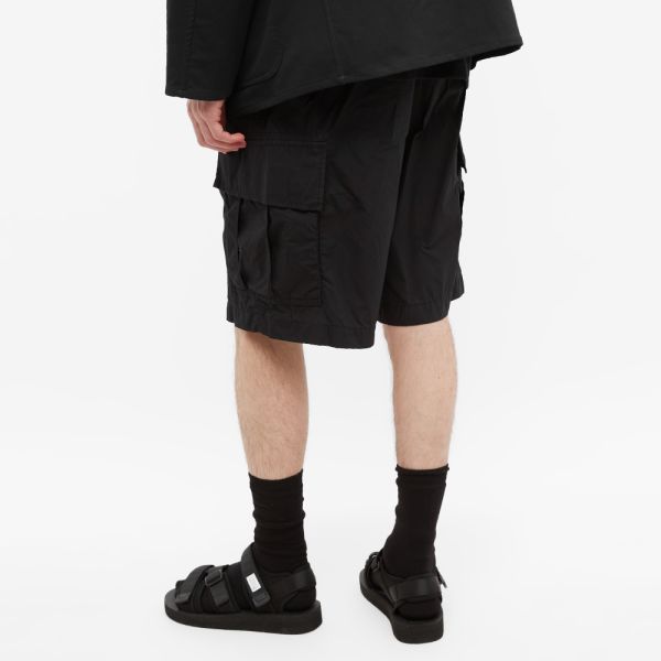 Homme Drawstring Cargo Short Black 
