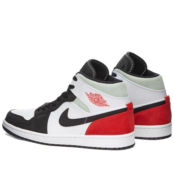 air jordan 1 mid se white track red black igloo