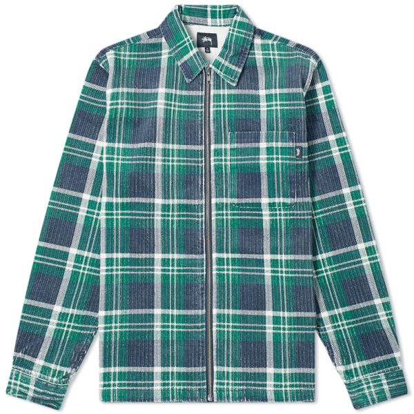 Stussy big wale cord zip up shirt Clearance
