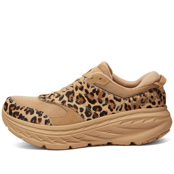 Hoka One One X Engineered Garments Bondi Sand Leopard Print End