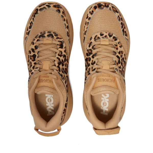 Hoka One One X Engineered Garments Bondi Sand Leopard Print End