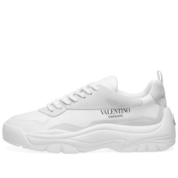valentino bansi leather trainers