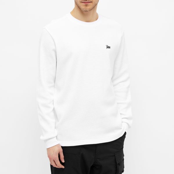 White waffle thermal long sleeve clearance