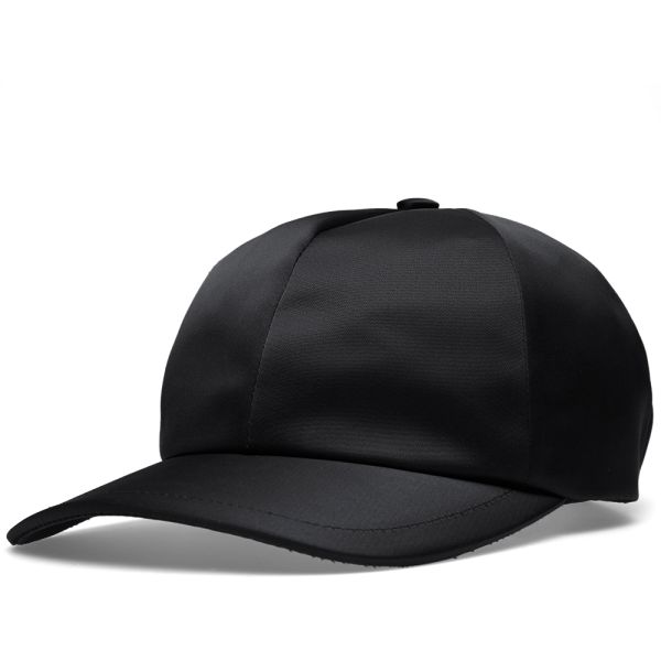 black satin baseball cap