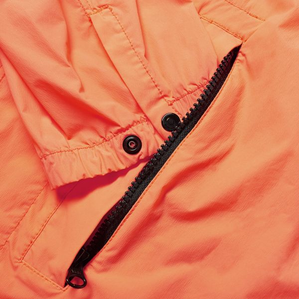 orange hooded jacket