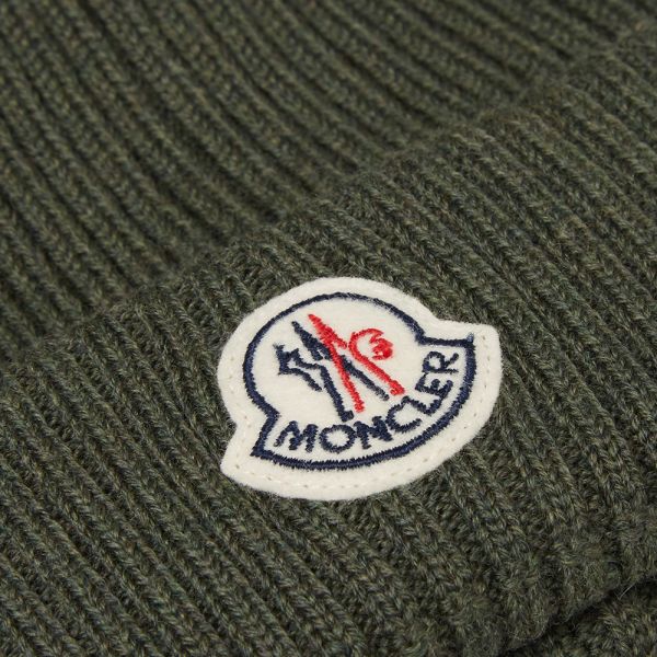 moncler basic ribbed beanie