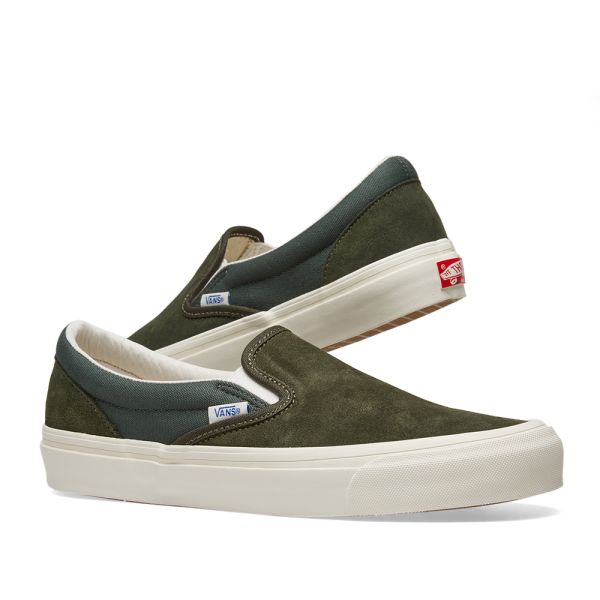 forest green slip on vans