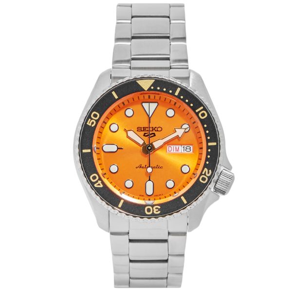 Orange seiko skx clearance