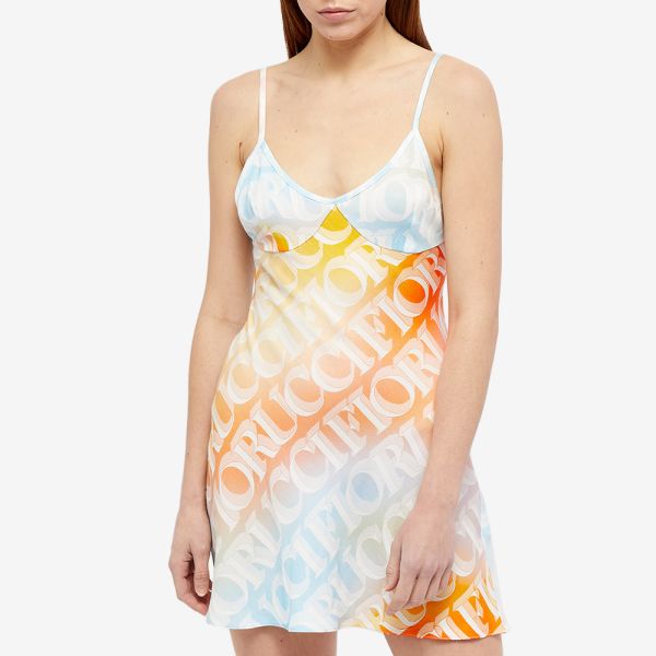 Fiorucci Monogram Slip Mini Dress Orange END. (US)