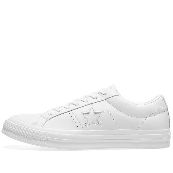 converse one star white leather