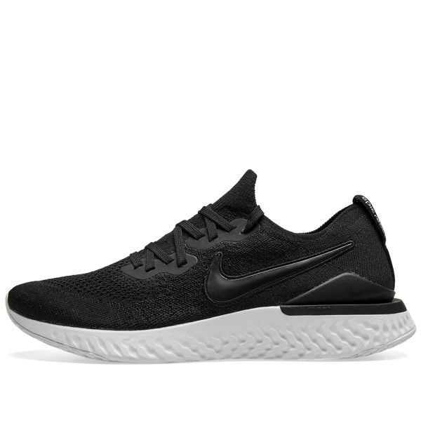 nike epic react flyknit 2 black black gunsmoke