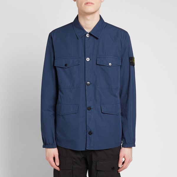 Stone island overshirt marine blue clearance