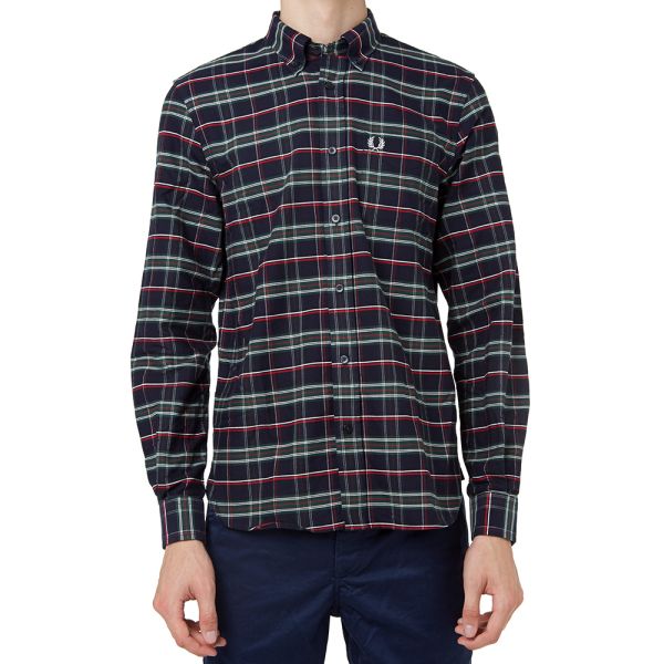 Fred Perry Tartan Shirt Navy | END. (RU)