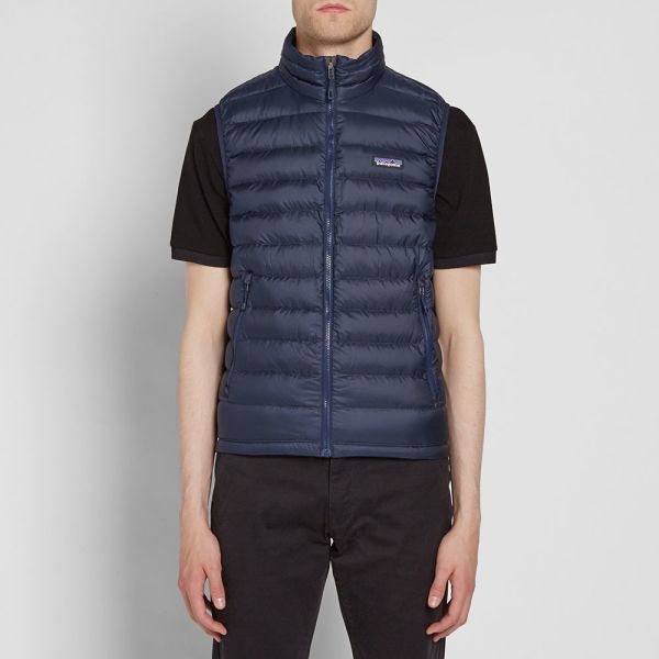 patagonia down sweater vest navy