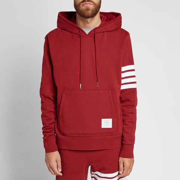 Thom browne red hoodie clearance