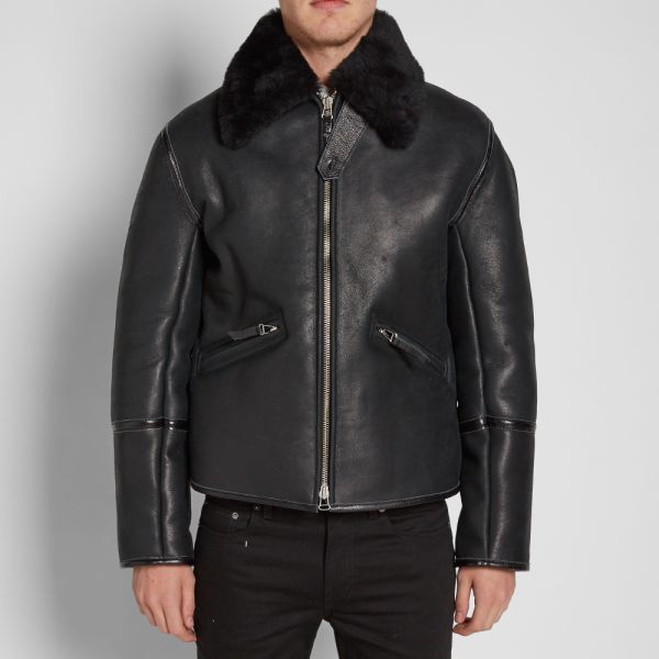 our legacy flight jacket black shearling