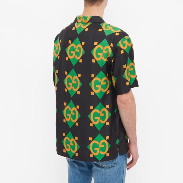 orange and black gucci shirt