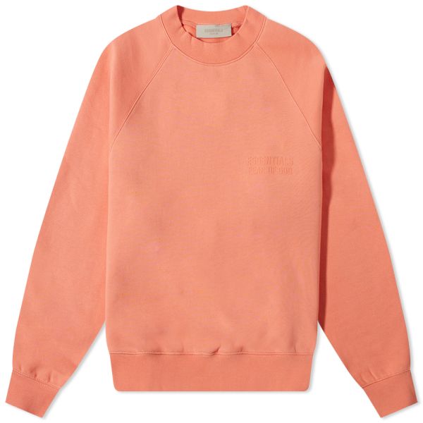 Fear of God ESSENTIALS Logo Crew Neck Sweat Coral END. (CA) Fear of God ESSENTIALS Logo Crew Neck Sweat Coral END. (CA)