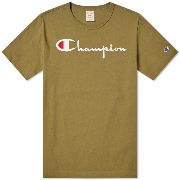 champion t shirt mens olive