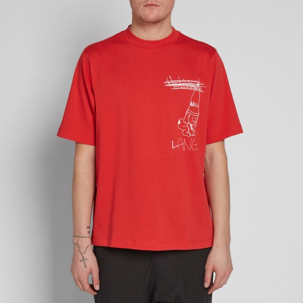 Red and white helmut lang shirt Clearance