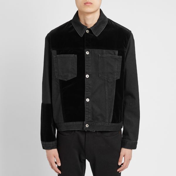 black velvet denim jacket