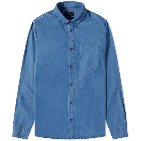 Indigo denim shirt clearance