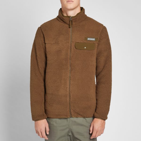 Columbia mountainside heavyweight fleece in green Clearance