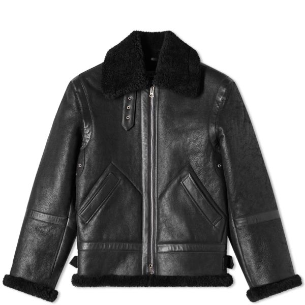 acne shearling biker jacket