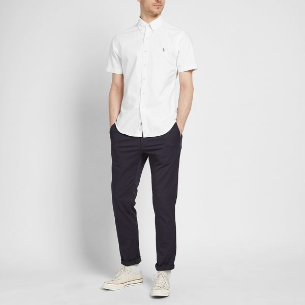 Polo Ralph Lauren Short Sleeve Button Down Oxford Shirt Bsr White