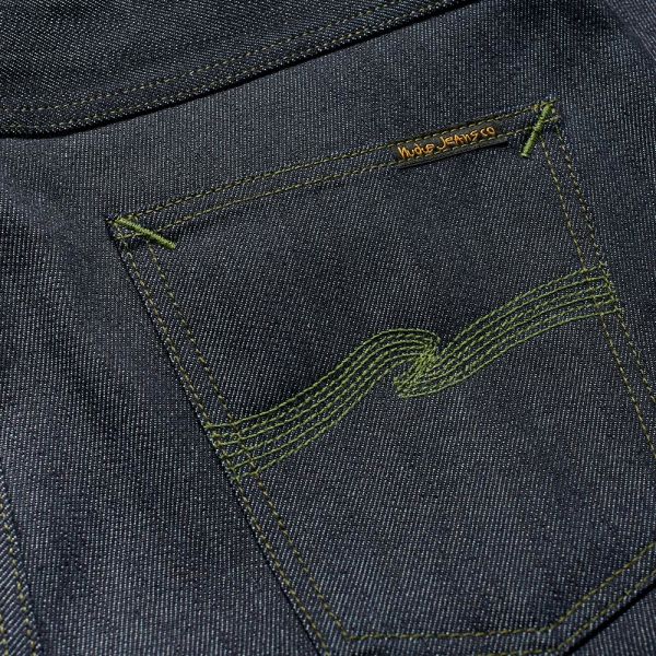 nudie jeans sleepy sixten dry green selvage