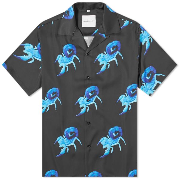 black and blue polo shirt