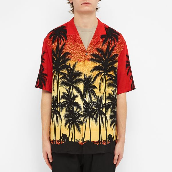 Red palm tree shirt clearance