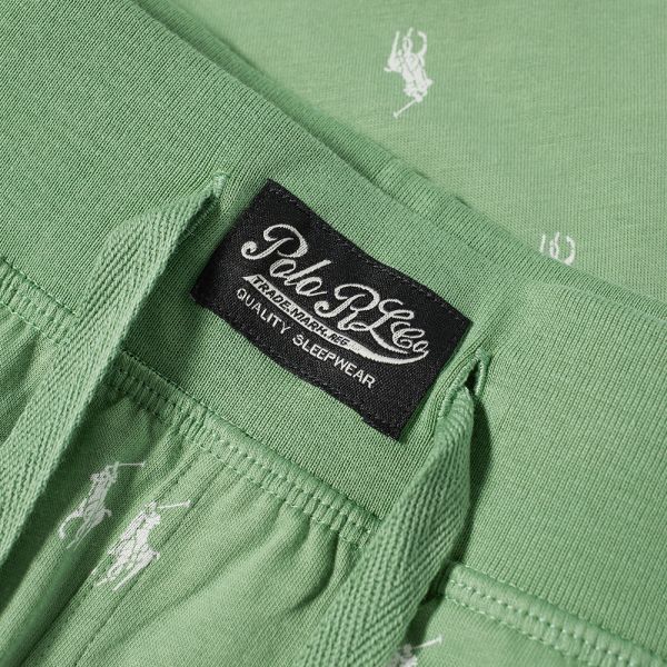 Polo Ralph Lauren Sleepwear All Over Pony Sweat Short Green End