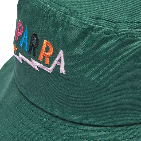 Parra Lightning Logo Bucket Hat Green 