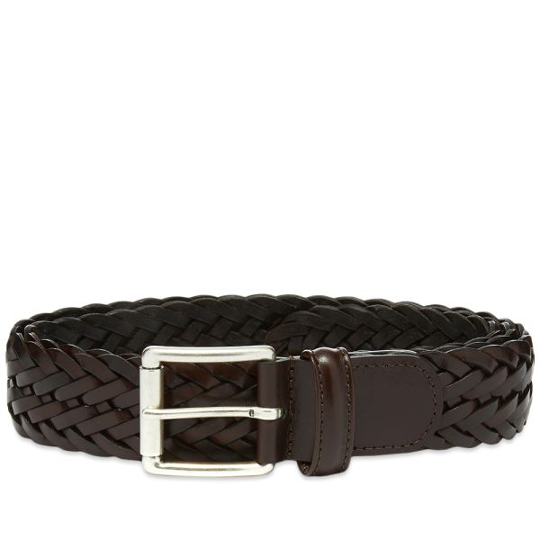 Thick brown braided belt clearance
