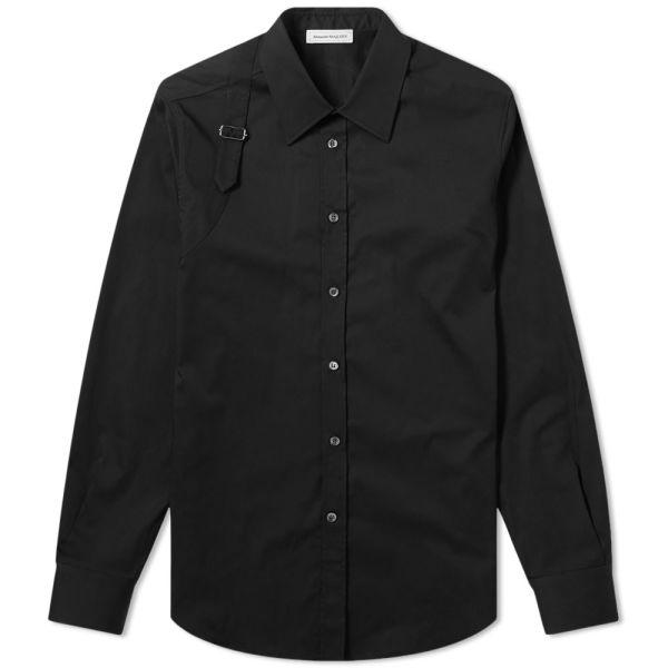 Black alexander mcqueen shirt clearance