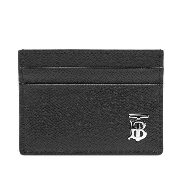 Burberry Monogram Grained Leather Card Holder Black END. (US)
