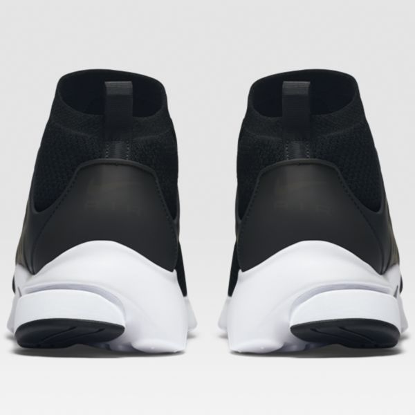 air presto flyknit ultra black white