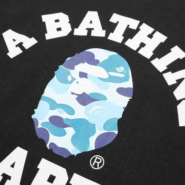 bathing ape blue camo shirt
