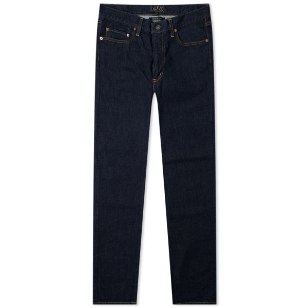 tapered denim jeans