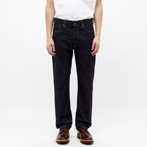 tapered denim jeans